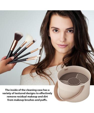 Makeup Brush Scrubber | 3 In 1 Makeup Brushes Cleaner Silicone - Multifunctional Cosmetic Brush Cleaner with Handle Brush Drying Rack for Makeup Sponge Puff Brush Dudok Khaki - Buy Online on GoSupps.com