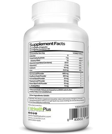 Health Plus Super Colon Cleanse Psyllium with Herbs 500mg Capsules 120 ea (Pack of 7) - Buy Online on GoSupps.com