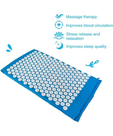 Acupressure Mat for Better Blood Circulation | Needle Mat YantraMatte Yoga & Massage Relaxation Mat - Blue - Buy Online on GoSupps.com