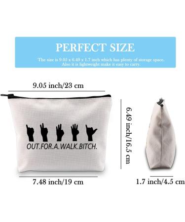 Buffy TV Show Inspired 'Out For A Walk Bitch' Zip Pocket Make-Up Bag Perfect for Vampire Fans | Free International Shipping - Buy Online on GoSupps.com
