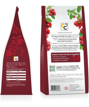 COUNTERS AND COMPANIES - Organic Cranberries - Rich in Potassium - Nerve System and Muscle Function - 400 g - Buy Online on GoSupps.com