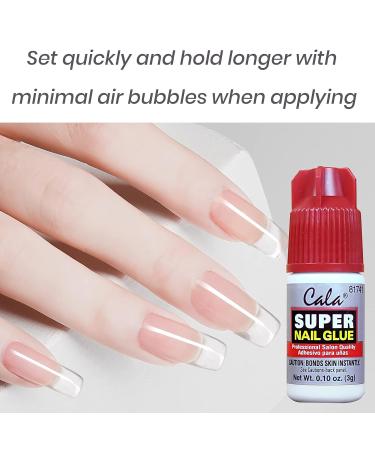 Cala Super Nail Glue Professional Salon Quality | Quick and Strong Nail Liquid Adhesive (6 Bottles) - Buy Online on GoSupps.com