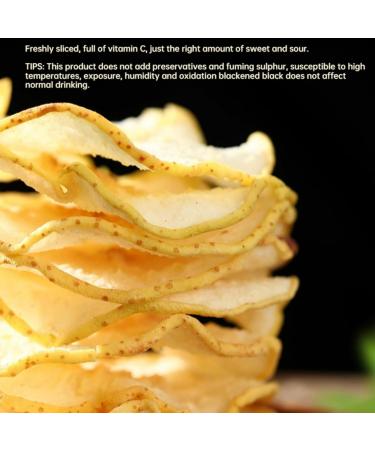  HQZMCTE Naturally Air-Dried Sliced Snow Pear Tea - No Added Sugar 50g / 1.76oz Naturally Sweet - Buy Online on GoSupps.com