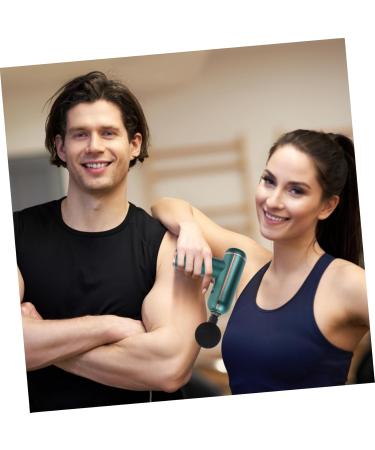 Imikeya Deep Tissue Fascia Gun Massage Device - Portable Percussion Massager for Muscle Treatment - Green 14x14x4.3cm - Buy Online on GoSupps.com