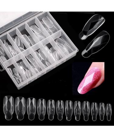 120 pieces Diamond nail tips wrong nails - artificial fingernails artificial nails nails for diy nail art and nail studio - transparent #3