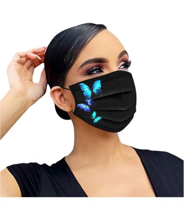 Buy Riou 50-Piece Disposable Butterfly Fabric Masks - 3-Layer Breathable Cloth Protection for Adults | International Shipping Available - Buy Online on GoSupps.com