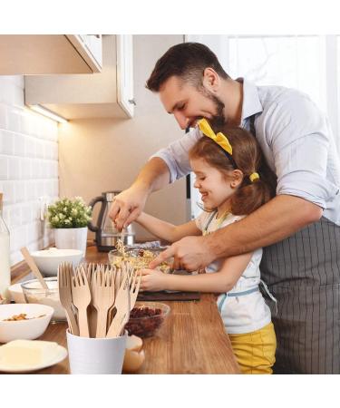 BANBU Bamboo Disposable Forks - Pack of 100, 6.7 Biodegradable Cutlery - Compostable & Renewable - Buy Online on GoSupps.com