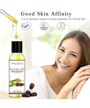 PHATOIL 100% Pure Cold Pressed Jojoba Oil 100ml - Carrier Oil for Diffuser, Humidifier & Aromatherapy - Buy Online on GoSupps.com