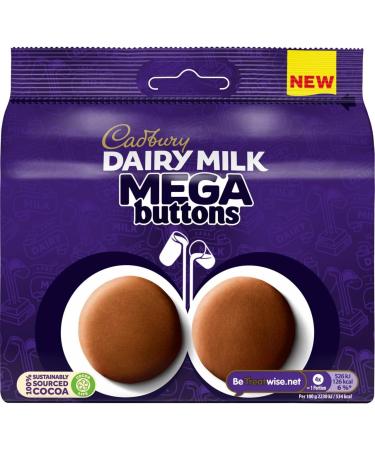  Cadbury Cadbury Dairy Milk Mega Buttons Giant Chocolate Sharing Buttons 192g (Pack of 1) - Buy Online on GoSupps.com