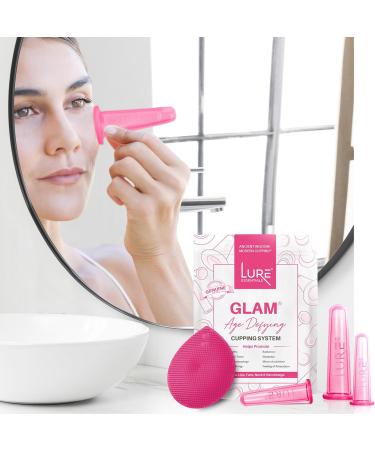 LURE GLAM Face Cupping Facial Set - Lift Firm Sculpt Plump with FREE Brush - Anti-Aging - Instant Lines and Wrinkles Filler - Buy Online on GoSupps.com