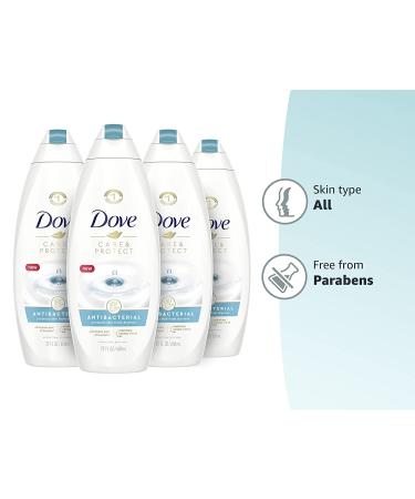 Dove Antibacterial Body Wash 22 oz - Hydrating for All Skin Types - 4 Count - Buy Online on GoSupps.com