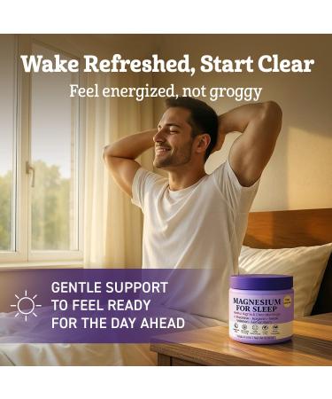 Magnesium Glycinate Powder for Sleep - Magnesium Sleep Aid Without Melatonin - Natural Sleep Drink Mix with GABA L-Theanine Apigenin Valerian & Lemon Balm - Buy Online on GoSupps.com