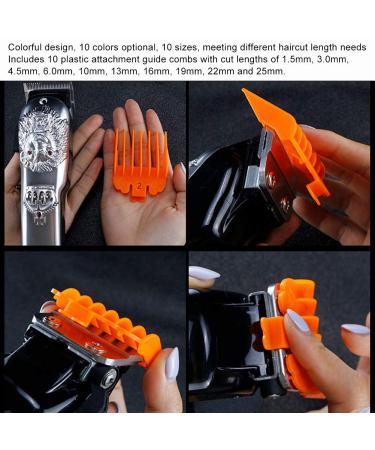 10pcs Electric Hair Clipper Comb Guide Set - Limit Comb Attachments (1.5mm to 25mm) for Precise Hair Styling - International Shipping Available - Buy Online on GoSupps.com