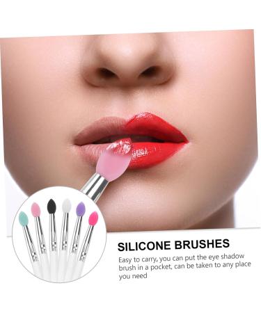 FOMIYES 12 Pcs Eye Shadow Brush Silicone Lip Brush Silicone Brush Big Sequined Eyeshadow Brush Smudge Stick - Buy Online on GoSupps.com