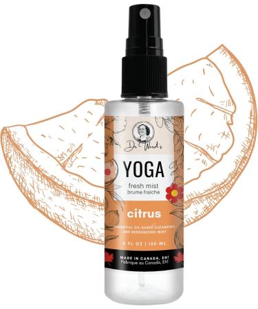 100% Natural YOGA Mat Cleansing and Deodorizing Spray Mist CITRUS 4 oz 120 ml - With orange lime and lemongrass essential oils. Perfect for mats gear clothes and bodies. Great for skin. - Buy Online on GoSupps.com