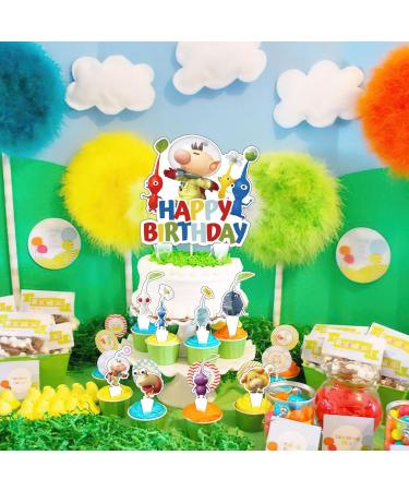 37pcs Pikmin Cake Decorations with 1pcs Captain Olimar Video Game Cake Topper 36pcs Cute Cupcake Toppers for Girls Birthday Party Decorations - Buy Online on GoSupps.com