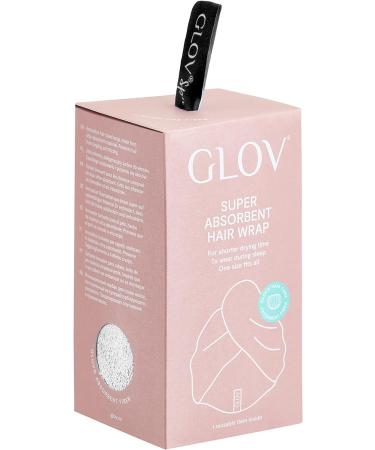 Glov Quick-Dry Microfiber Hair Turban - Absorbent Towel with Loop & Buttons | Universal Size (White) for Fast Drying - Buy Online on GoSupps.com