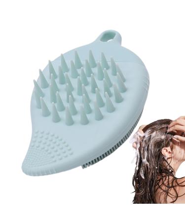 Face Exfoliator Scrubber - Double Side Silicone Face Scrub Brush - Manual Skin Care Scalp Brush Multi-Use Handheld Scrubber Gray Green