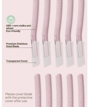 Dermaplane Razor for Women - 15 Pcs Microblade Eyebrow Razors - Peach Fuzz Removal Tool - Face Shavers for Women and Men in Pink - Buy Online on GoSupps.com