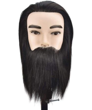 ZHJING Fashion Head Training Real Human Hair Training Head Perm Hair Model Hair Coloring Hairdressing Dummy Head Trimming