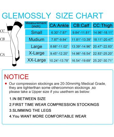 Thigh High Medical Compression Stockings for Women & Men - 20-30 mmHg Firm Support for Varicose Veins & Swelling - Footless Black X-Large - Buy Online on GoSupps.com