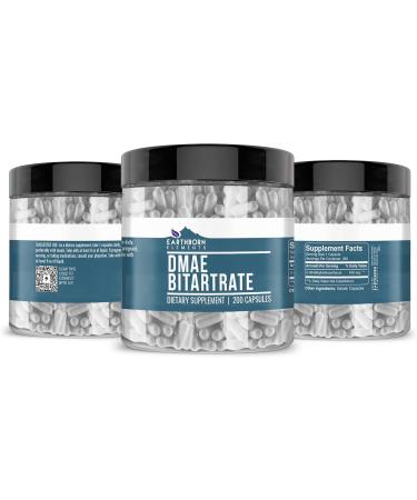 Earthborn Elements DMAE Bitartrate 200 Capsules Pure Additive-Free International Shipping Available - Buy Online on GoSupps.com