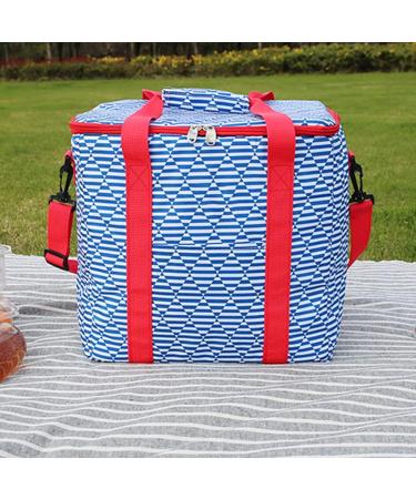 20L Oxford Cloth Waterproof Cooler Bag with Shoulder Strap Insulated Lunch Box Oxford Waterproof Cooler Bag Red - Buy Online on GoSupps.com