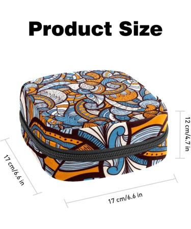 Ethno Doodle Floral Pattern Portable Period Bag | Women's Menstrual Cup Pocket | Stylish & Functional Sanitary Napkin Holder - Buy Online on GoSupps.com