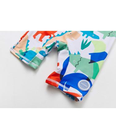 BONVERANO Baby Boys Swimsuit | UPF 50+ Sun Protection | 6-9 Months | White Dinosaur - Buy Online on GoSupps.com