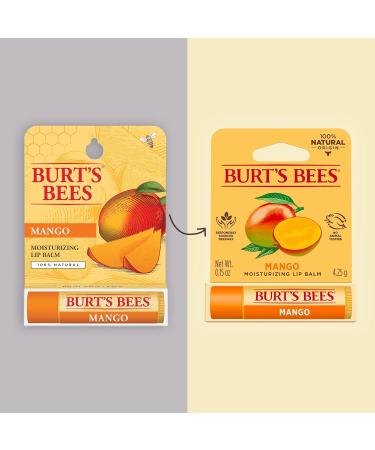 Burts Bees Mango Moisturizing Lip Balm 0.15 oz | Unisex Lip Care | International Shipping Available - Buy Online on GoSupps.com