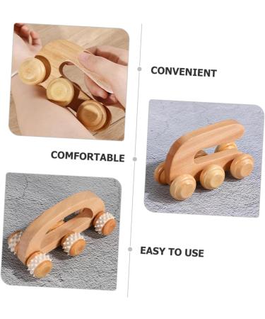 Magiclulu 2-Piece Wood Massage Roller | Back Massager & Foot Massage Device for Deep Tissue Relief - Buy Online on GoSupps.com