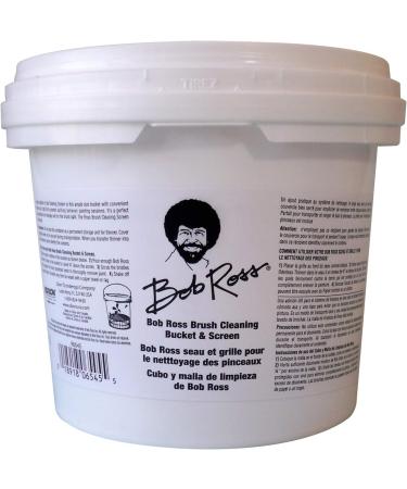 Bob Ross R6545 Cleaning Bucket & Screen-White | Easy Paintbrush Cleanup - Buy Online on GoSupps.com