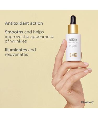 ISDIN Flavo-C Vitamin C Serum - Antioxidant Anti-Aging Benefits for Bright Elastic Skin - 1 Fl. Oz - International Shipping Available - Buy Online on GoSupps.com