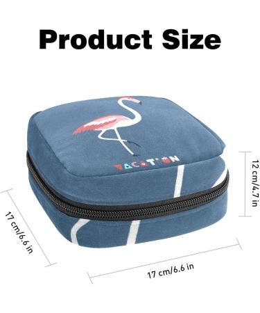 HomeDecorZone Flamingo Multicoloured Portable Period Kit Bag for Girls - Pads and Tampons Pouch with Zipper - Buy Online on GoSupps.com