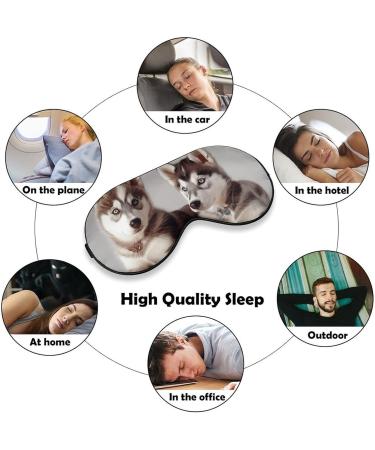 Comfortable Dog Print Sleep Mask - Adjustable Eye Cover for Men & Women | Perfect for Travel & Work - Buy Online on GoSupps.com