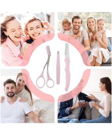 Eyebrow Trimming Set - Complete Brow Shaping Kit with Razors | Non-Slip Facial Hair Removal Trimmer | Perfectly Groomed Pink Eyebrows - Shop Internationally - Buy Online on GoSupps.com