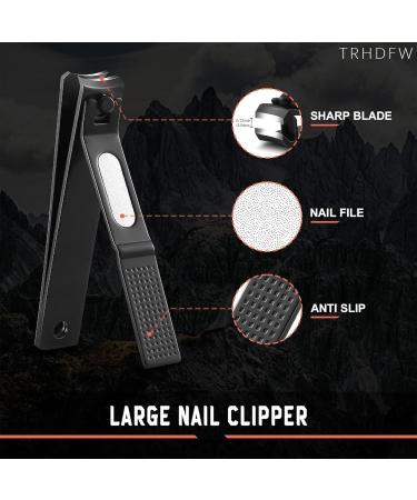 TRHDFW Blackened Stainless Steel Nail Clipper Size Home Nail Clipper Nail Nail Tool with Checked File Nail Clippers Nail Clippers with Catcher - Buy Online on GoSupps.com