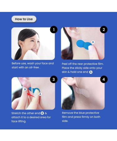 Invisible Face Lift Tape | 80 Tapes for Wrinkles | Collagen & Jojoba Oil | Anti-Aging Face Lifting Bands | Forehead Wrinkle Patches - Buy Online on GoSupps.com