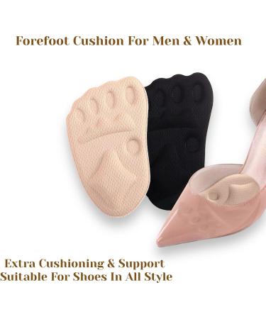 CB 4-Pairs Forefoot Shoe Metatarsal Pads - Ball-of-Foot Cushions for Pain Relief | Comfortable Insoles for Men Women & Kids - Style C-Nude - Buy Online on GoSupps.com