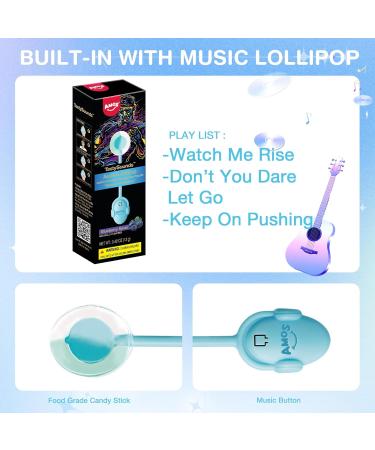 Amos Music Lollipop Candy Audio Singing Individually Wrapped Natural - Blueberry - Buy Online on GoSupps.com