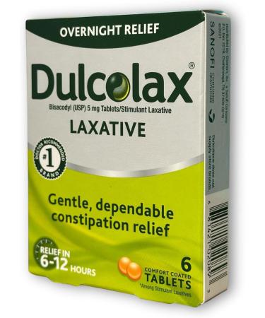 Bisacodyl 5mg Laxative Tablets 6 Count (Pack of 3 Total 18ct) - Buy Online on GoSupps.com
