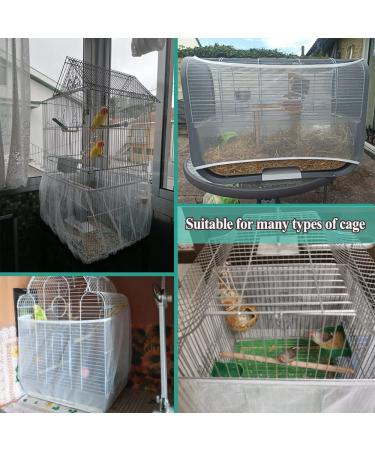 ASOCEA Universal Adjustable Bird Cage Seed Catcher - Nylon Mesh Net for Parrot, Parakeet, Macaw, African Round & Square Cages - Buy Online on GoSupps.com