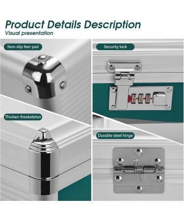 Secure Medicine Lock Box with Combination Lock | Small 10x6.7x6.7 Inch Medical Safe Organizer - Silver - Buy Online on GoSupps.com