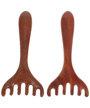TOPBATHY 2 pi ces Peigne de Massage Bois pour Chevelu et Visage Outil Gua Sha Portable Antistatique pour Relaxation et Soulagement des D mangeaisons