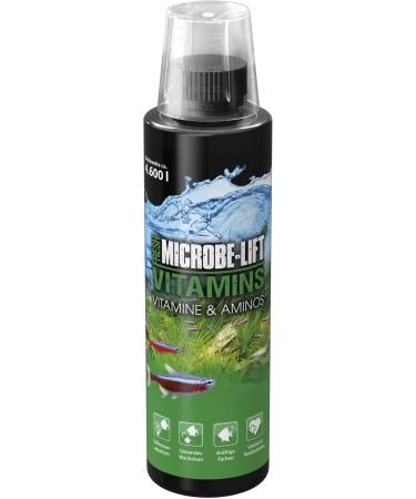 Microbe lift vitamins-236 ml-multivitamin additive including amino acids for fish & corals promotes health and well-being in the freshwater aquarium.236ml (8oz)