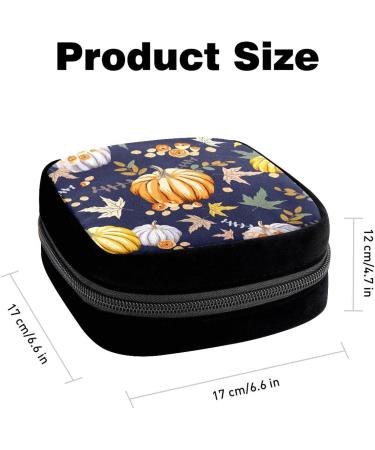 GIAPB Period Bag Sanitary Napkin Storage Bag Pad Holder for Period Makeup Pouch Autumn Orange Pumpkins Color1320 - Buy Online on GoSupps.com