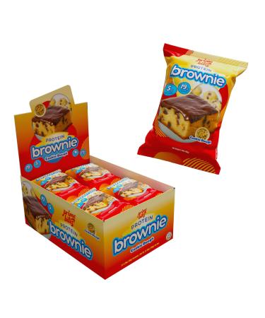 Prime Bites High Protein Brownie (12 Per Box, Cookie Dough Bites) - 19g of Protein, 5g of Collagen, Gluten Free, Low Sugar Treat, Delicious Protein Snack