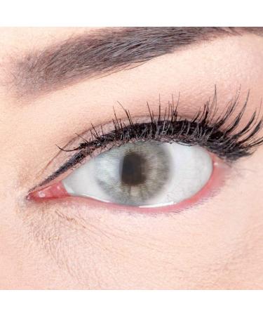 Buy Colored Gray Contact Lenses 'Gray' with Prescription + Case - Soft 3-Month Lenses Pack of 2 | Glamlens - Buy Online on GoSupps.com
