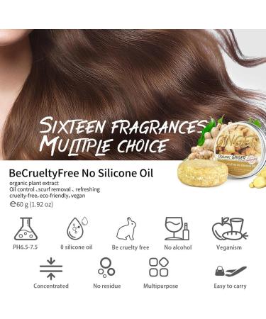  LINGJIONG Ginger Hair Regrowth Shampoo Bar for Ginger Hair Growth Soli Shampoo for Hair Loss Promotes Healthy Hair Growth 60g - Buy Online on GoSupps.com