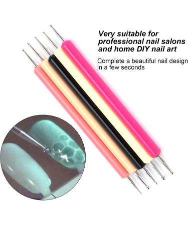 Dotting Pen Acrylic Rod 2 Round Head Nail Art Tip Paint DIY Tool Art Tools Round Head Indentation Nail Art Tip Dot Paint DIY Slotted Tool Double Ended Nib for Dots and Swirl - Buy Online on GoSupps.com